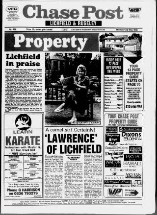 cover page of Lichfield Post published on May 3, 1990