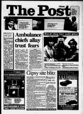 cover page of Lichfield Post published on June 2, 1994