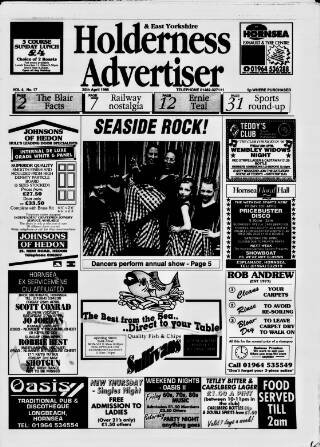 cover page of Holderness Advertiser published on April 25, 1996