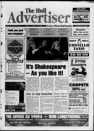 cover page of West Hull Advertiser published on May 12, 1999