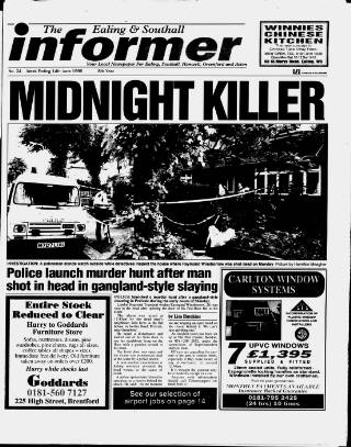 cover page of Ealing & Southall Informer published on June 14, 1996
