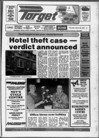 cover page of Sleaford Target published on March 28, 1991