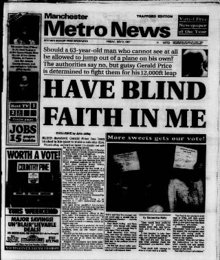 cover page of Manchester Metro News published on May 2, 1997