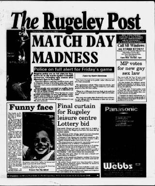 cover page of Rugeley Post published on June 25, 1998