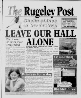 cover page of Rugeley Post published on May 20, 1999