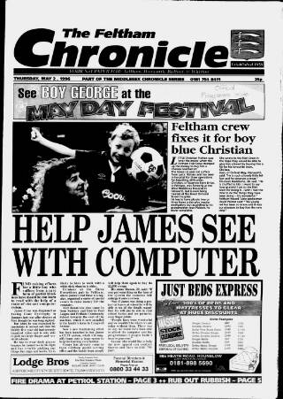 cover page of Feltham Chronicle published on May 2, 1996
