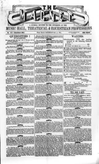 cover page of Magnet (Leeds) published on May 31, 1884