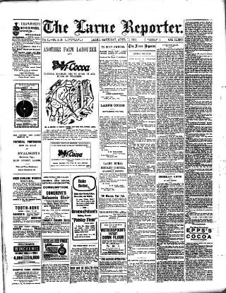 cover page of Larne Reporter and Northern Counties Advertiser published on April 18, 1903