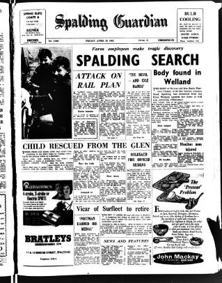 cover page of Spalding Guardian published on April 19, 1963