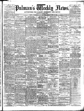 cover page of Pulman's Weekly News and Advertiser published on April 25, 1893