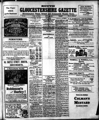 cover page of South Gloucestershire Gazette published on April 25, 1913