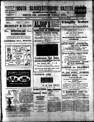 cover page of South Gloucestershire Gazette published on June 2, 1923
