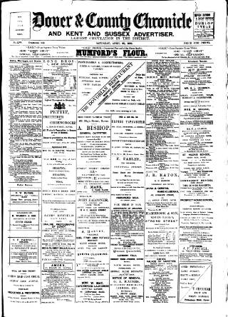 cover page of Dover Chronicle published on April 20, 1901