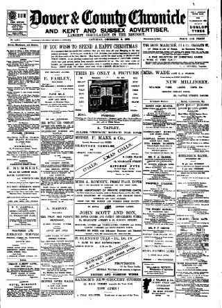 cover page of Dover Chronicle published on December 2, 1905