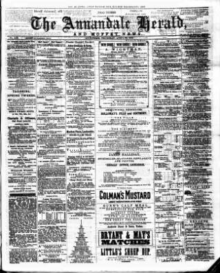 cover page of Annandale Herald and Moffat News published on April 24, 1884