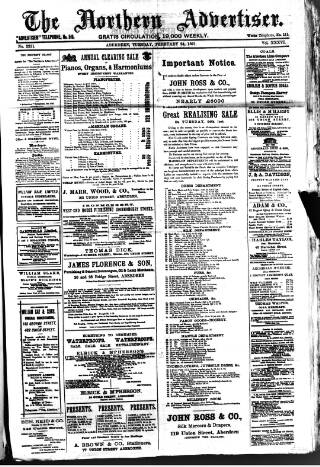 cover page of Northern Advertiser (Aberdeen) published on February 24, 1891