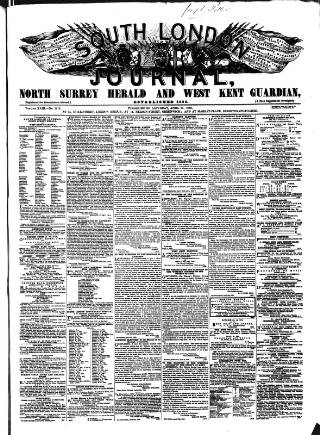 cover page of South London Journal published on April 23, 1859
