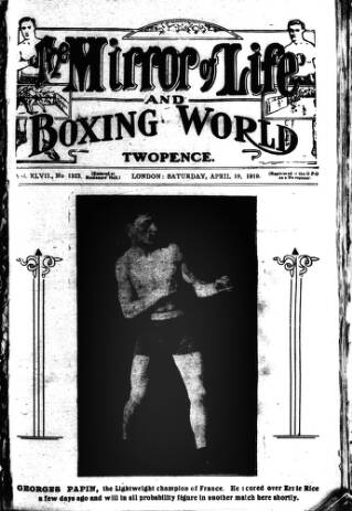 cover page of Boxing World and Mirror of Life published on April 19, 1919