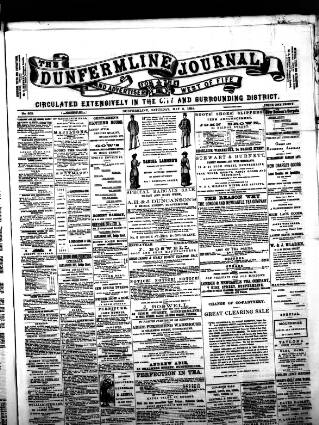 cover page of Dunfermline Journal published on May 3, 1884