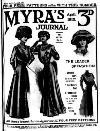 cover page of Myra's Journal of Dress and Fashion published on April 1, 1910