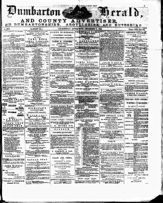 cover page of Dumbarton Herald and County Advertiser published on December 2, 1885