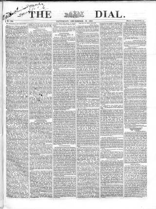 cover page of Dial published on December 19, 1863