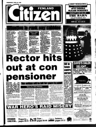cover page of Fenland Citizen published on April 24, 1996
