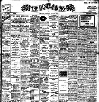 cover page of Ulster Echo published on May 4, 1903
