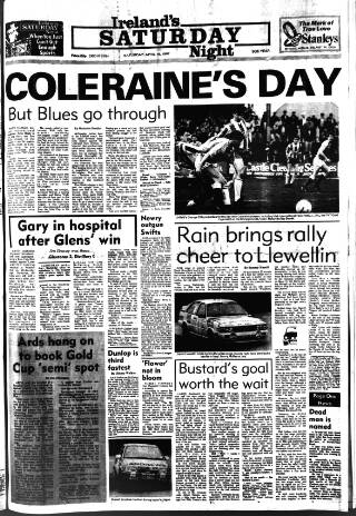 cover page of Ireland's Saturday Night published on April 18, 1987