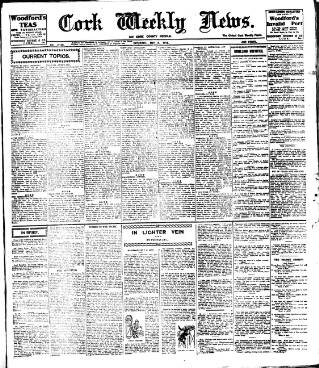 cover page of Cork Weekly News published on May 6, 1916