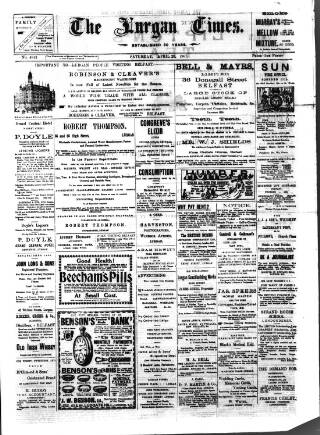 cover page of Lurgan Times published on April 20, 1907