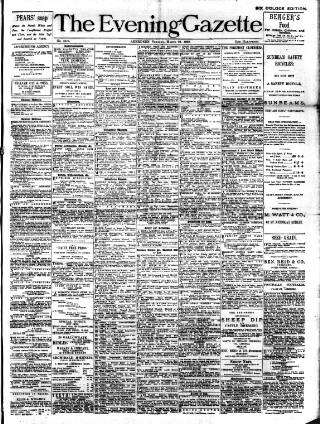 cover page of Evening Gazette (Aberdeen) published on March 29, 1892