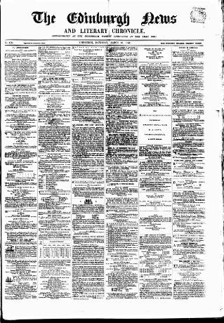 cover page of Edinburgh News and Literary Chronicle published on March 28, 1857
