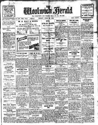 cover page of Woolwich Herald published on April 25, 1924