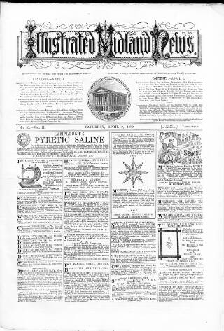 cover page of Illustrated Midland News published on April 9, 1870