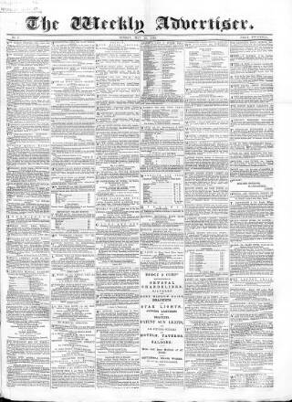 cover page of Weekly Advertiser published on May 28, 1865