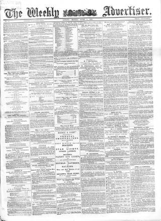 cover page of Weekly Advertiser published on April 1, 1866