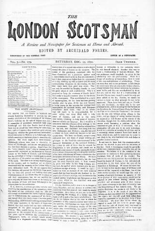 cover page of London Scotsman published on December 10, 1870