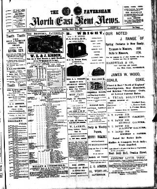 cover page of Faversham News published on March 29, 1902