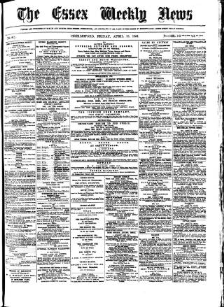cover page of Essex Weekly News published on April 20, 1866