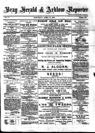 cover page of Bray and South Dublin Herald published on April 17, 1897