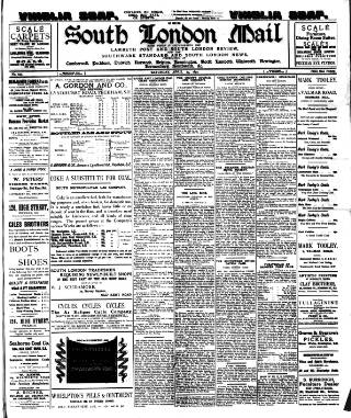 cover page of South London Mail published on April 23, 1892