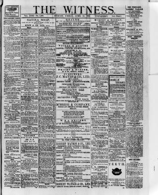 cover page of Witness (Belfast) published on April 19, 1901