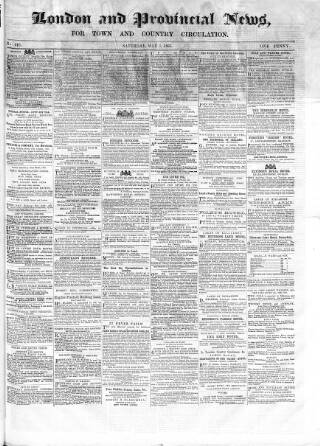 cover page of London & Provincial News and General Advertiser published on May 5, 1866