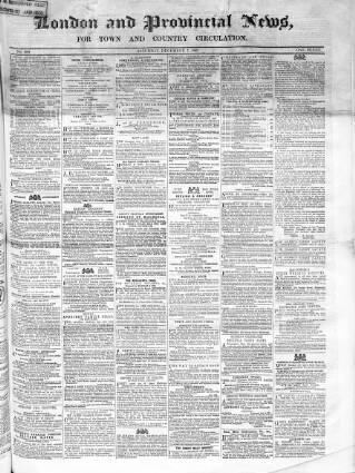 cover page of London & Provincial News and General Advertiser published on December 7, 1867