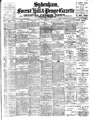 cover page of Sydenham, Forest Hill & Penge Gazette published on May 12, 1906