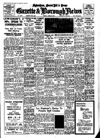 cover page of Sydenham, Forest Hill & Penge Gazette published on April 24, 1953