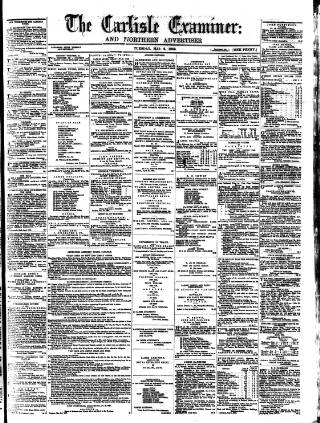 cover page of Carlisle Examiner and North Western Advertiser published on May 6, 1862