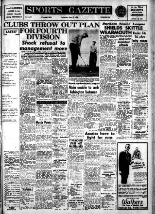 cover page of Football Gazette (South Shields) published on June 2, 1956