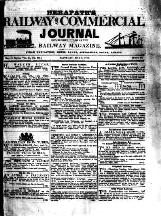 cover page of Herapath's Railway Journal published on May 6, 1848